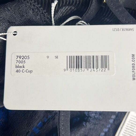 NWT Wolford Esmeralda String Body Black 10 C-cup - Picture 14 of 16